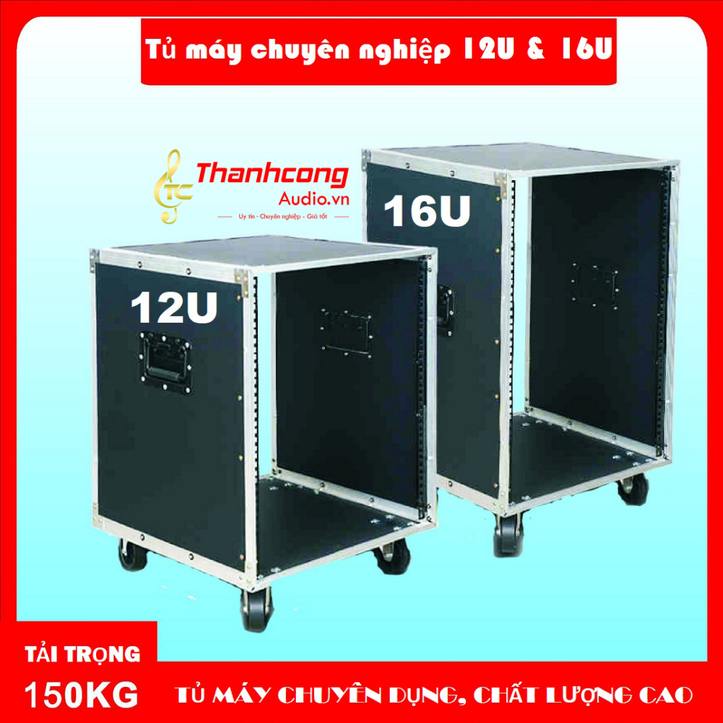 Tủ thiết bị âm thanh 12U, 16U chất liệu gỗ, phù hợp với mọi dàn âm thanh, karaoke. Tủ Rack