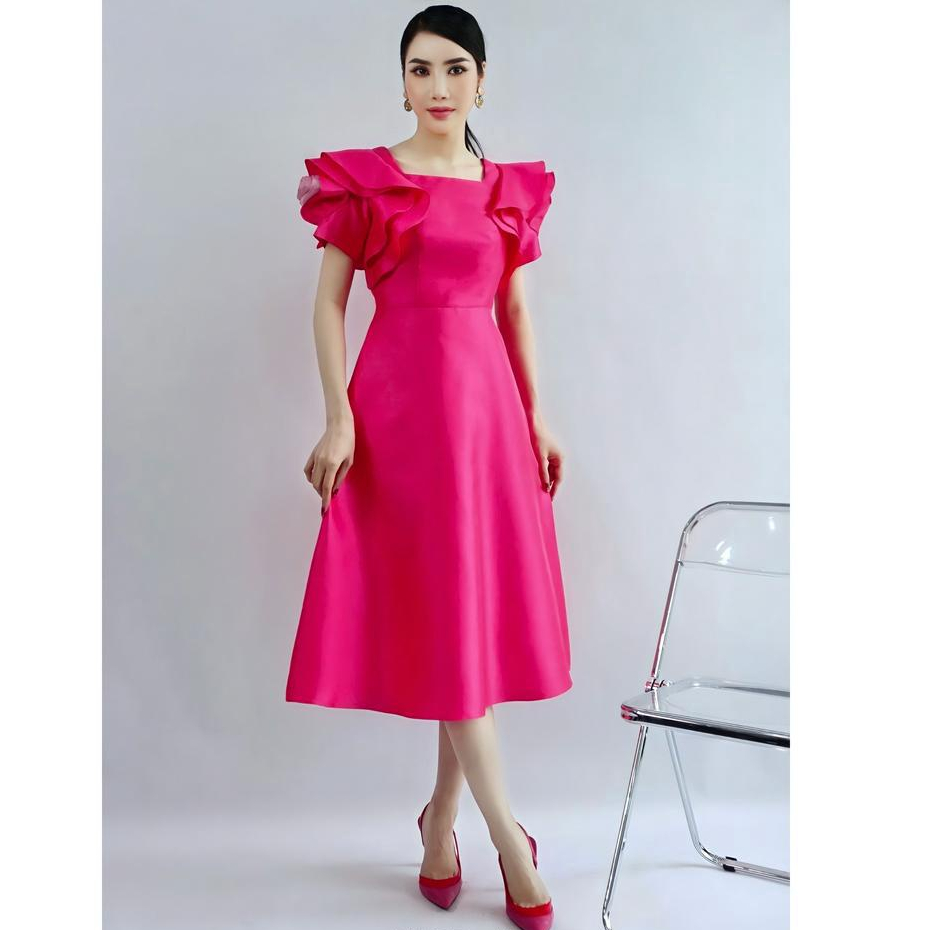 Đầm tafta tay hoa sang trọng - Angel V
