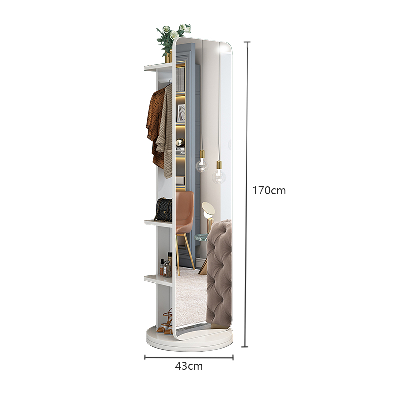 Gương soi toàn thân gương đứng xoay thông minh decor phòng bàn trang điểm kết hợp tủ quần áo IGA- GP285.01 | BigBuy360 - bigbuy360.vn