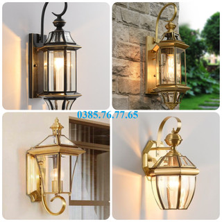 Đèn treo tường, đèn gắn tường cao cấp bằng Đồng+ Kèm bóng LED EDISON 8W, 9w 3 chế độ màu