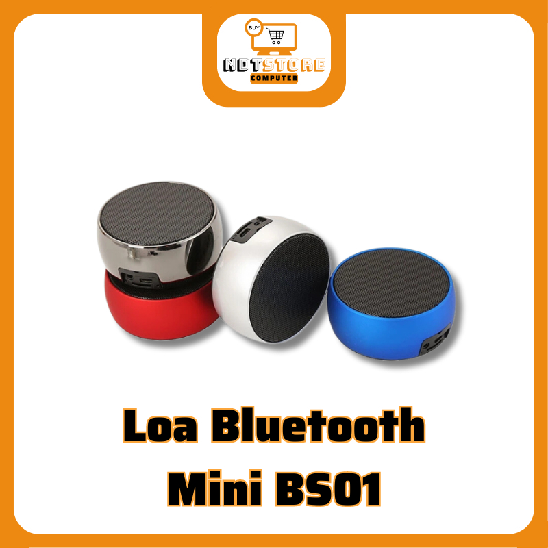 Loa Bluetooth Mini BS01 Âm Thanh Cực Hay Có Micro Đàm Thoại Khe Cắm Thẻ Nhớ Cổng AUX Tiện Lợi