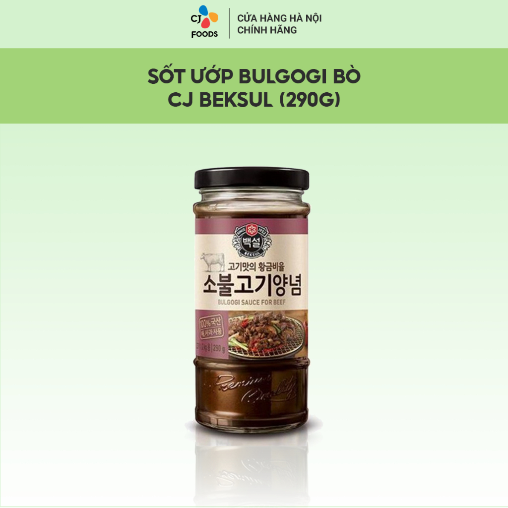 Sốt ướp thịt nướng Hàn Quốc vị Bò Bulgogi CJ Beksul 290g - Nhập khẩu từ Hàn Quốc