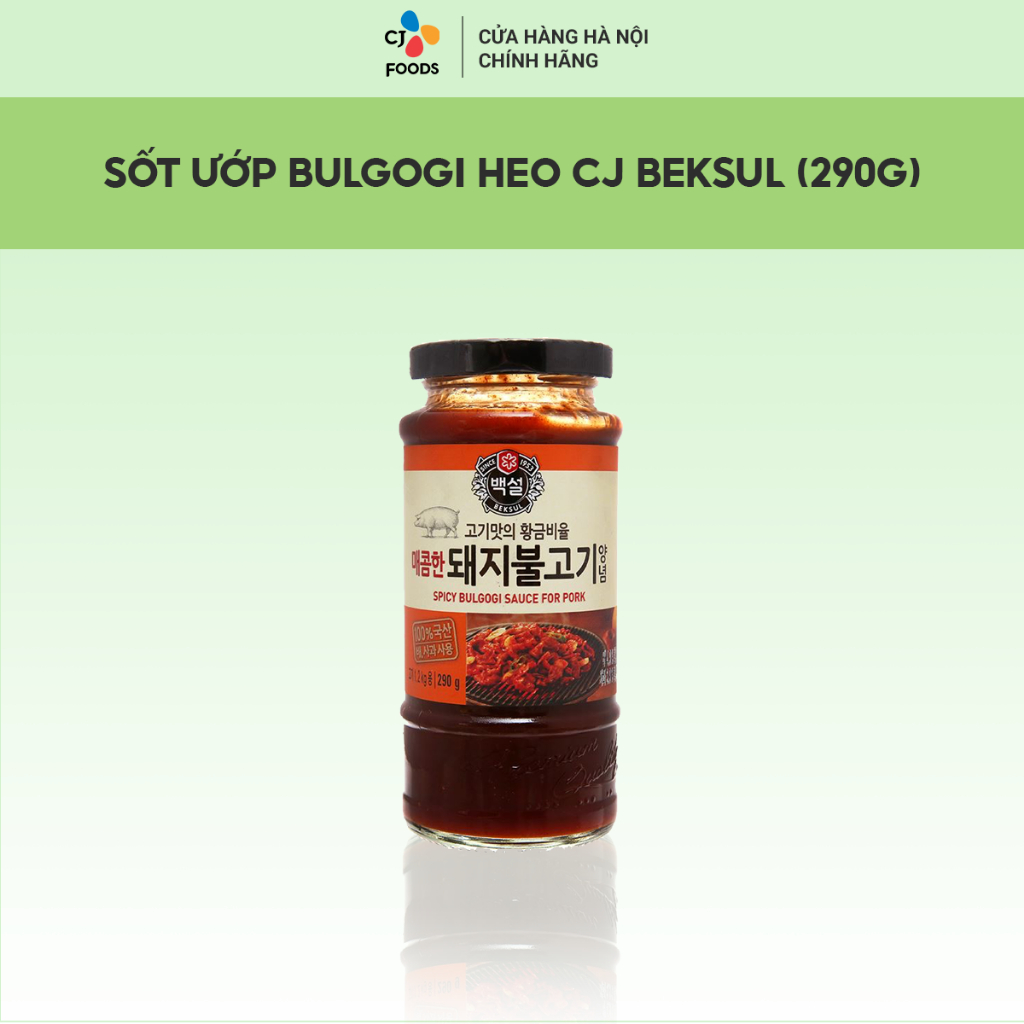 Sốt ướp thịt nướng Hàn Quốc vị heo Bulgogi CJ Beksul - Chai 290g