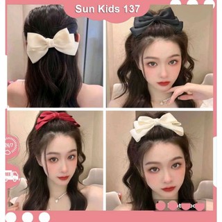 Kẹp tóc nơ phong cách hàn quốc kiểu công chúa đáng yêu