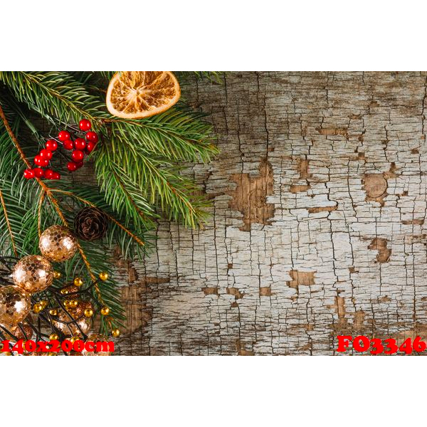 Phông nền chụp ảnh 3d chụp món ăn, bánh trái mùa giáng sinh size 75x110cm FO3205