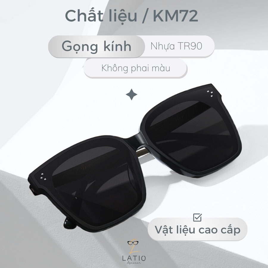 Kính mát Nam Nữ, Kính râm LATIO Hot new trend 2023 Chất liệu cao cấp bền bỉ Chống tia UV hiệu quả nhiều kiểu dáng - KM72