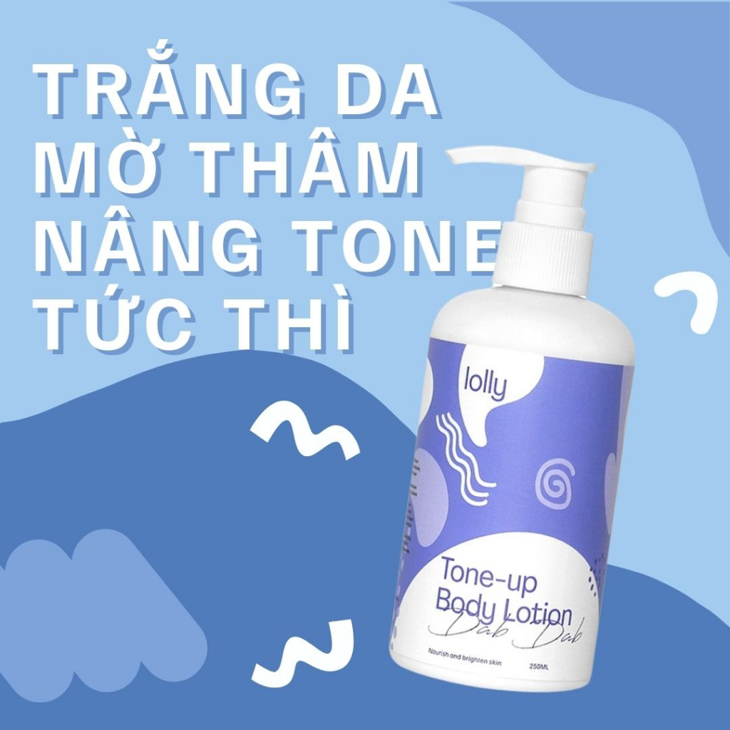Kem dưỡng trắng da body Lolly DabDab mờ thâm nâng tone tức thì 250ml