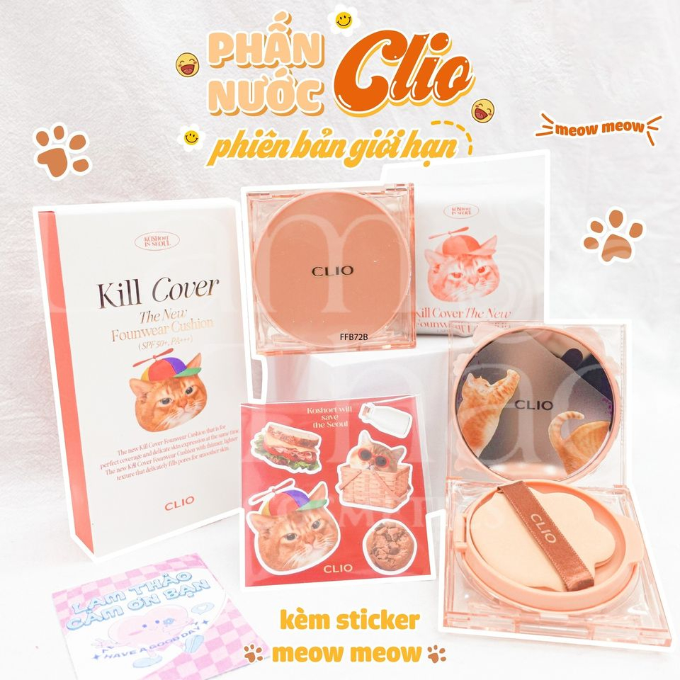Phấn nước Clio Kill Cover The New Founwear Cushion Set x Koshort in Seoul