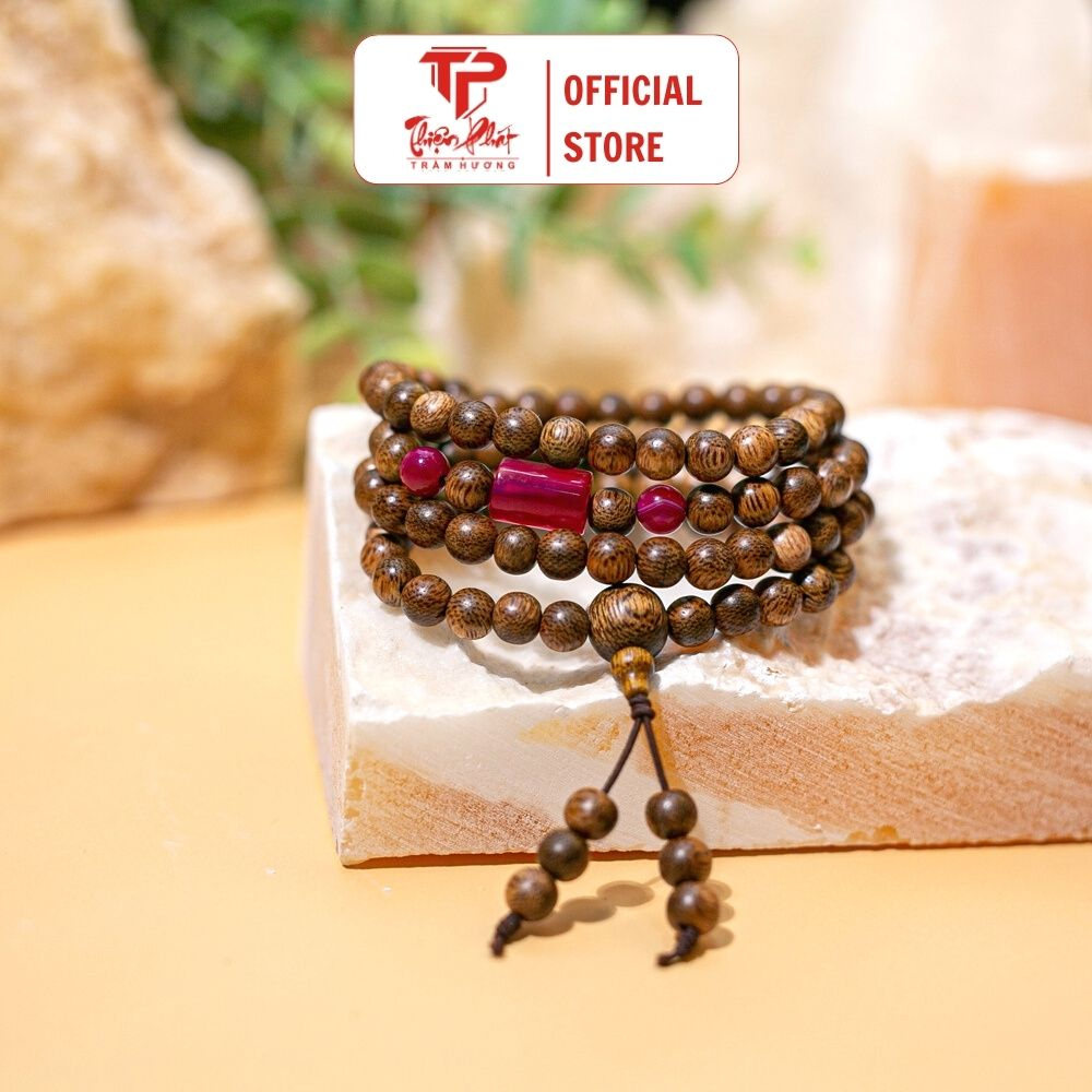 Vòng Tay Trầm Hương 108 Hạt Cho Nữ Mix Lu Thống Theo Bản Mệnh Trầm Hương Thiện Phát