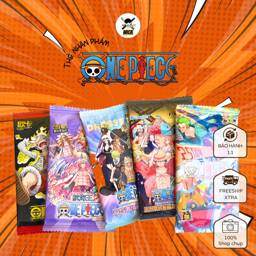 Thẻ one piece nhân phẩm anime card, thẻ bài gacha dữ liệu nhân vật one piece film red ngẫu nhiên - Wica