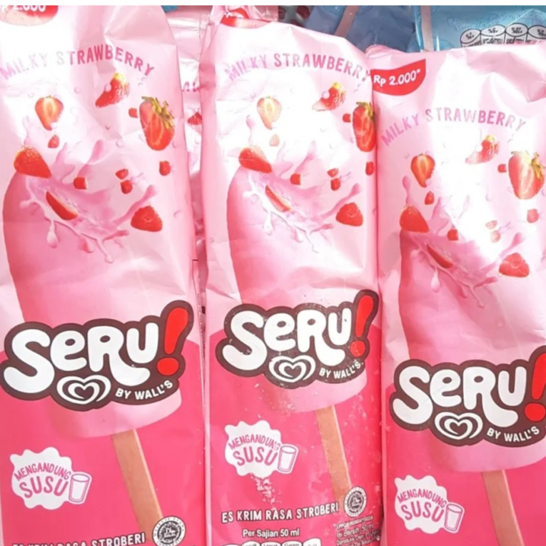 Kem que Wall's Seru dâu sữa cây 43g