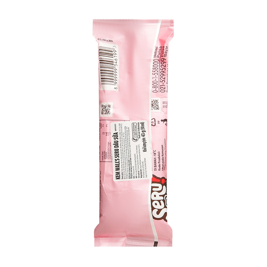 Kem que Wall's Seru dâu sữa cây 43g