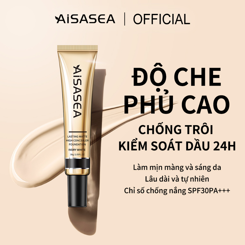 Kem nền BB SFP30 PA+++AISASEA 30g trang điểm khuôn mặt che khuyết điểm tiện lợi