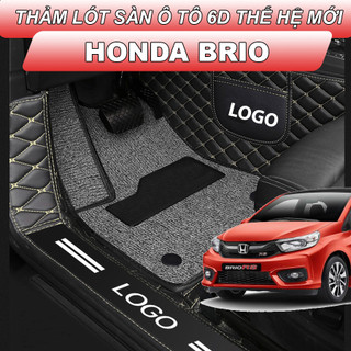 Thảm lót sàn ô tô 6D Honda Brio thành cao, tràn viền bậc cửa