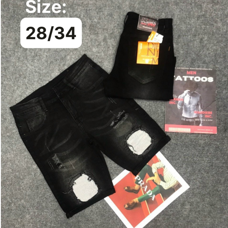 Quần short jean nam co giãn, quần bò lửng nam rách nhiều màu thời trang Bi shop ms213