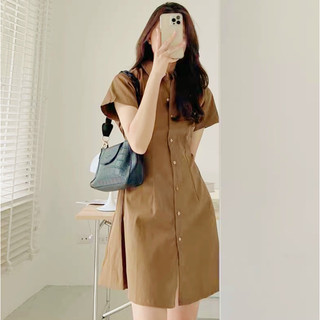 Đầm sơ mi basic 5 màu (kèm hình thật)