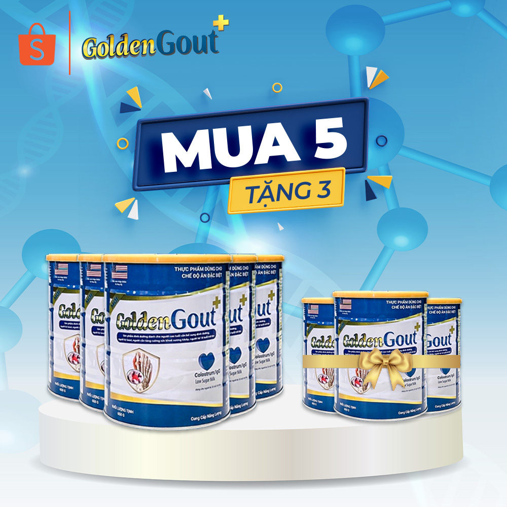 Sữa Non GOLDEN GOUT Chuyên Biệt Cho Người Bị Gout Và Xương Khớp - Lon 650g