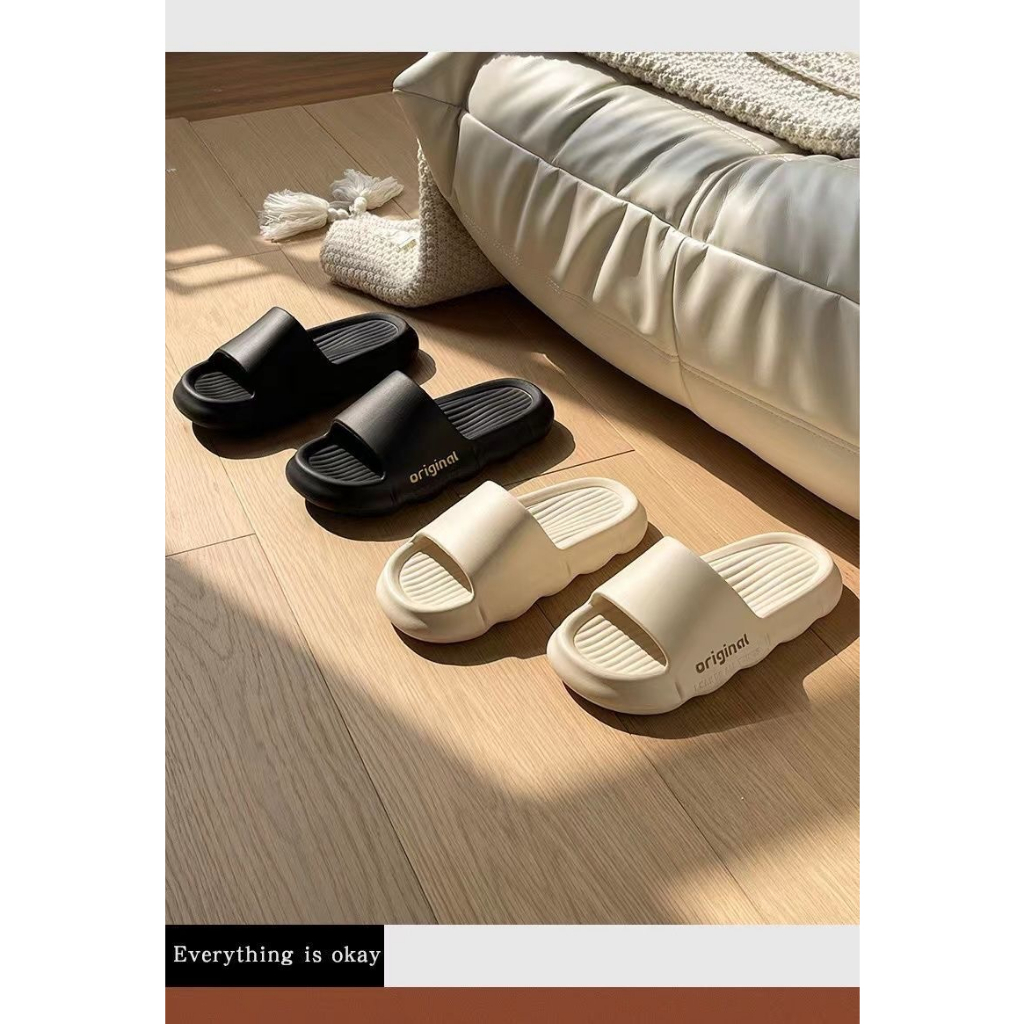 Dép đi trong nhà nam nữ gluaorli PVC đúc nguyên khối êm ái mềm mại form dáng thể thao PK07