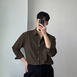 Áo sơ mi trơn dài tay SEOUL vải COTTON phiên bản cao cấp, phom dáng hàn quốc trẻ trung, thanh lịch