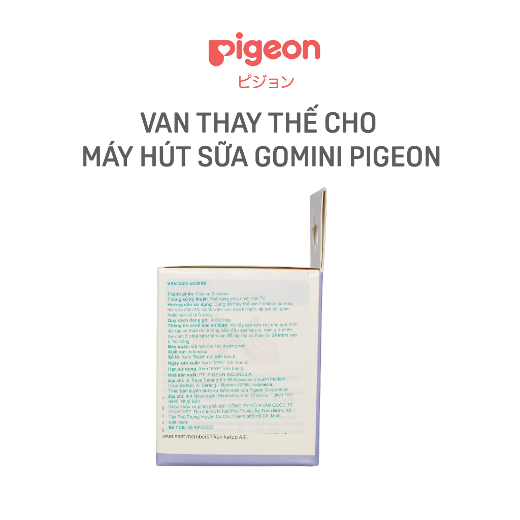 Van Thay Thế Cho Máy Hút Sữa Gomini Pigeon Hộp 4 Cái