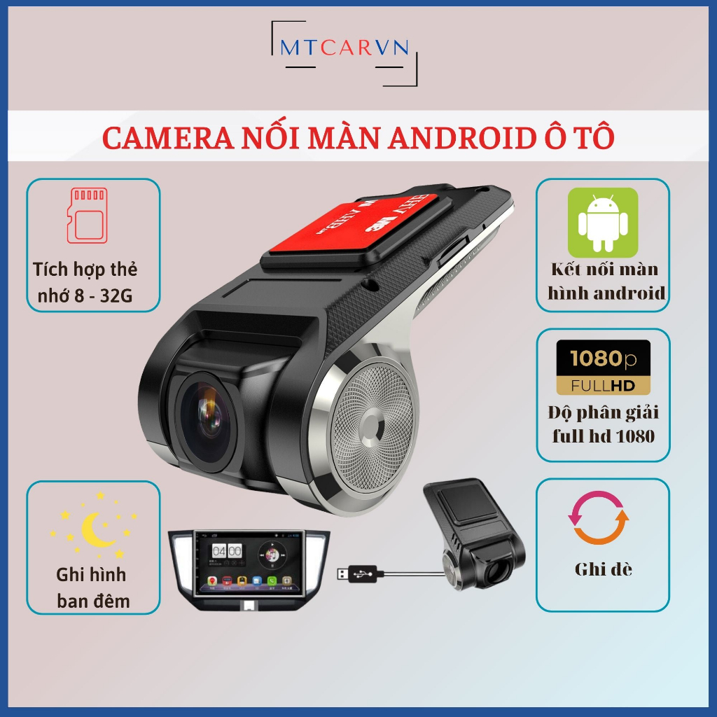 Camera hành trình ô tô độ phân giải full HD 1080 cho màn hình android