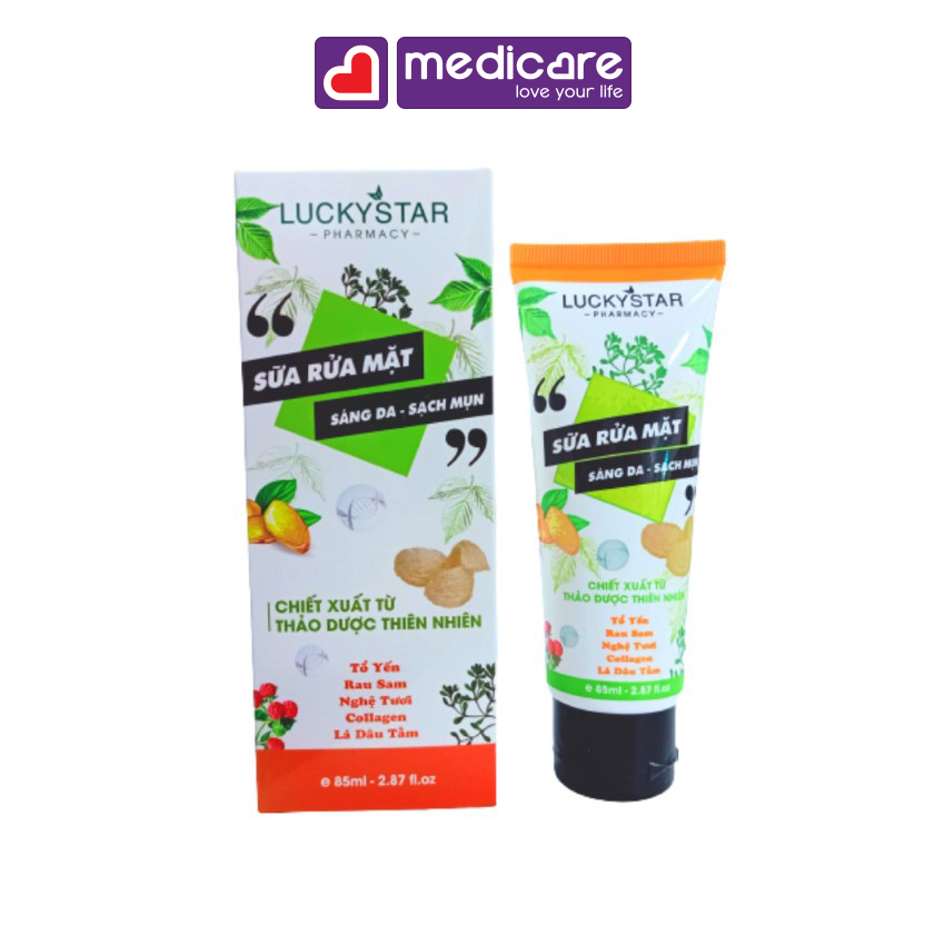 Sữa Rửa Mặt LUCKY STAR thảo dược ngừa mụn 85ml