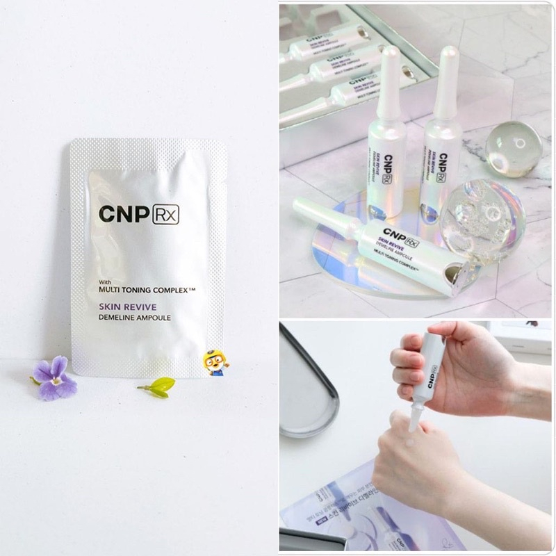 Gói Sample Tinh chất CNP RX hủy nám, tàn nhang, dưỡng trắng Skin Revive Demeline Ampoule