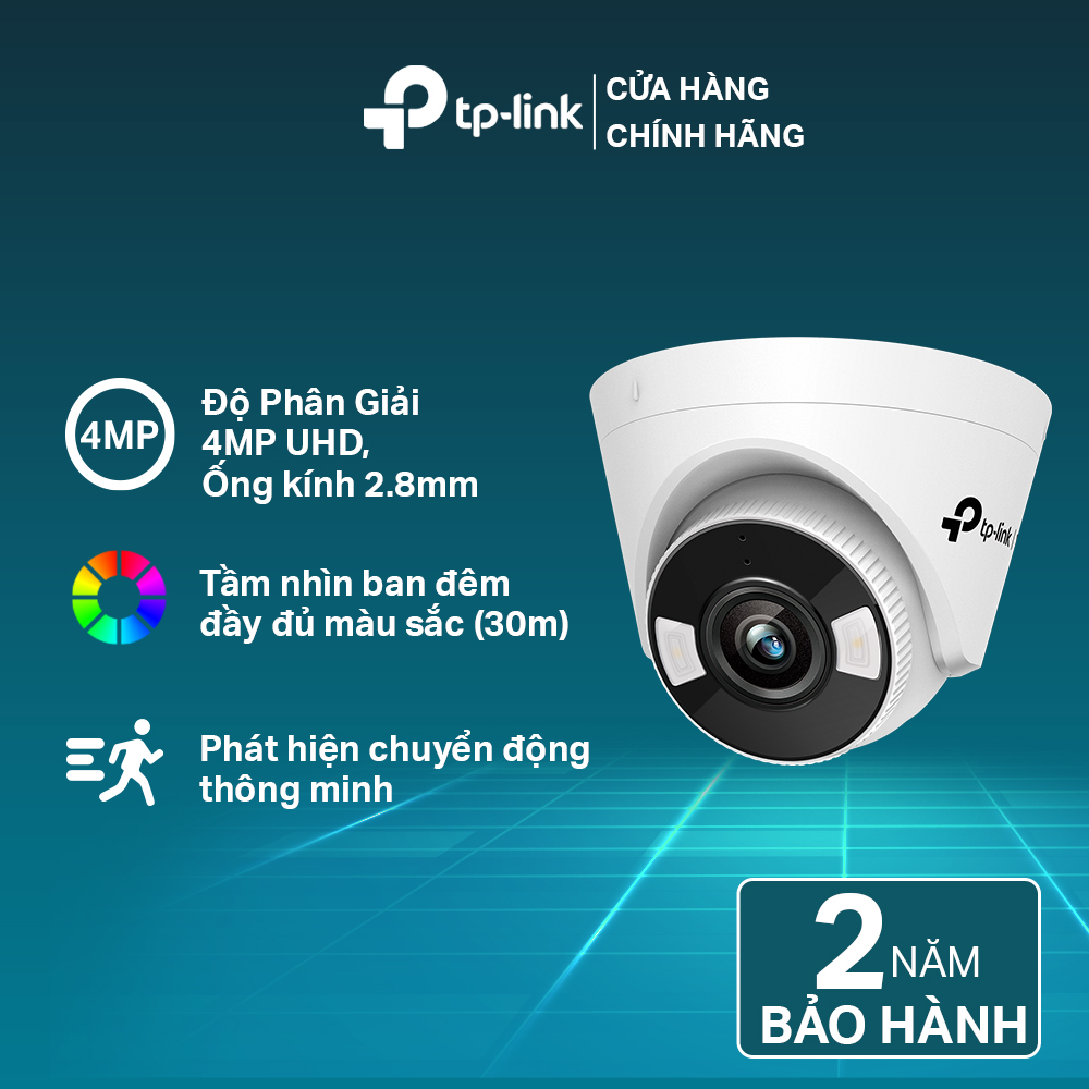 [Mã ELCL12 giảm 9% đơn 300K] Camera IP TP-Link CCTV VIGI C440 4MP Full Color, Phát Hiện Chuyển Động