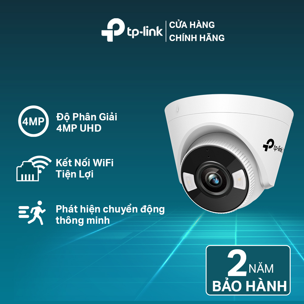 [Mã ELCL12 giảm 9% đơn 300K] Camera IP WiFi TP-Link CCTV VIGI C440-W 4MP Full Color, Phát Hiện Thông Minh
