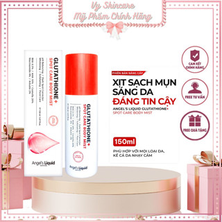 Xịt giảm mụn lưng, dưỡng trắng cơ thể Angel's Liquid Glutathione Plus Centella Calming Body Mist 150ml