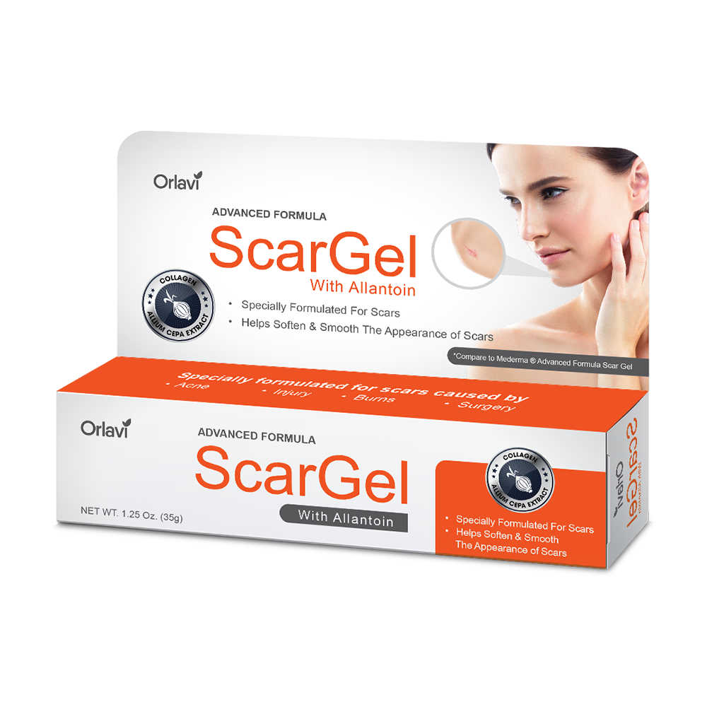 Gel làm mờ sẹo Orlavi Scargel 35ml - giúp mờ sẹo mụn, sẹo phẫu thuật, sẹo bỏng, sẹo thâm, sẹo cũ