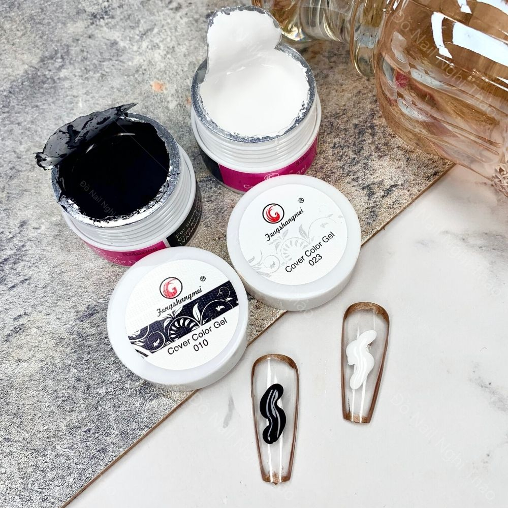 GEL VẼ TRẮNG - ĐEN JENGSHANGMEI HÀNG LÊN CHUẨN MÀU