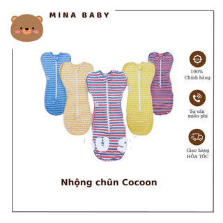 Nhộng chũn COCOON CHÍNH HÃNG cho bé ngủ ngon, chống giật mình cho bé (đầy đủ xuân-hạ-thu-đông)