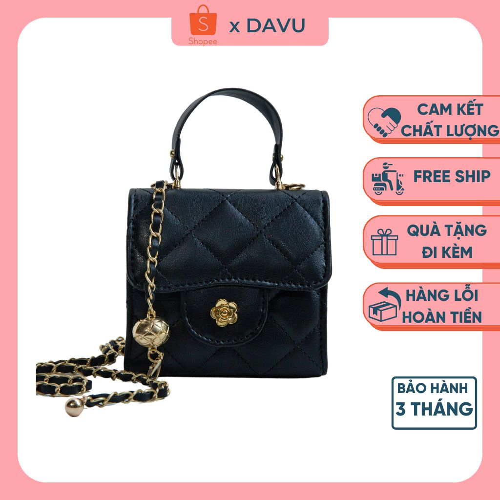 Túi Xách Nữ Mini Đeo Chéo Nhỏ Xinh Size 12 Cao Cấp Chính Hãng Davu Mã Mnh1