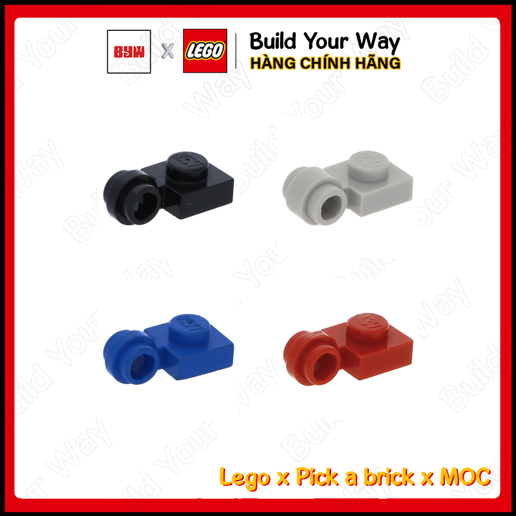 Gạch Lego lắp ghép chính hãng 1 x 1 có vòng gắn / Part 4081b: Plate, Modified 1 x 1 with Light Attachment - Thick Ring