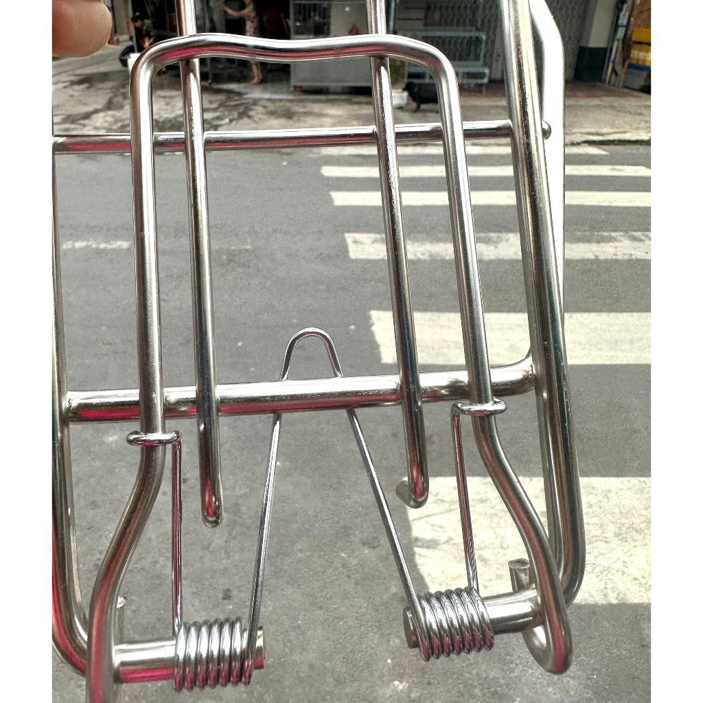 BAGA MŨI TRƯỚC XE DREAM INOX 10LY CÓ KẸP