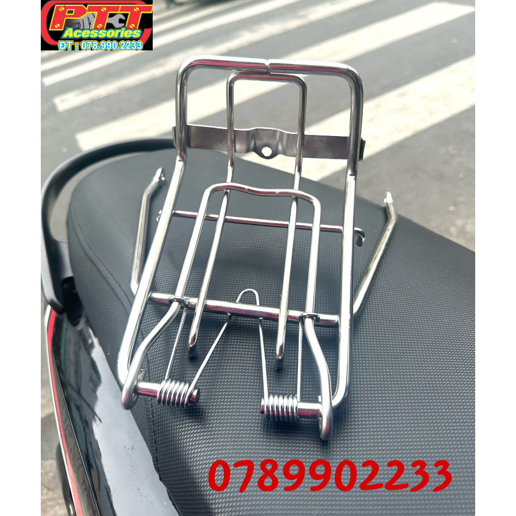 BAGA MŨI TRƯỚC XE DREAM INOX 10LY CÓ KẸP