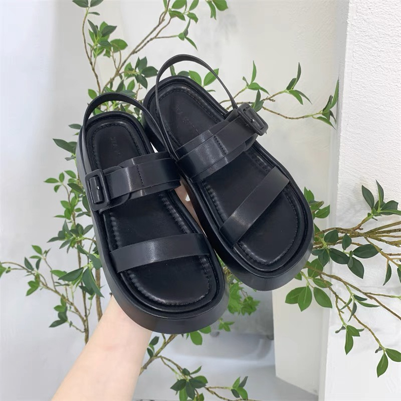 Xăng đan nữ/sandal nữ LULISHOES hở ngón mũi tròn đế dày thoải mái có khóa cài thời trang 2023 fullbox