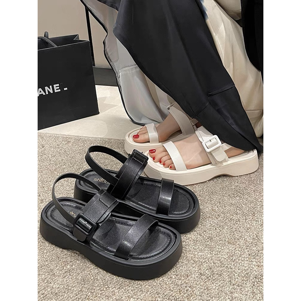 Xăng đan nữ/sandal nữ LULISHOES hở ngón mũi tròn đế dày thoải mái có khóa cài thời trang 2023 fullbox