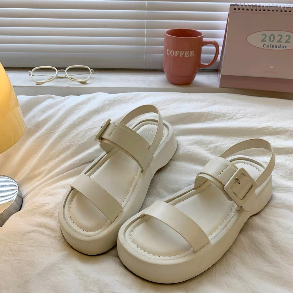 Xăng đan nữ/sandal nữ LULISHOES hở ngón mũi tròn đế dày thoải mái có khóa cài thời trang 2023 fullbox