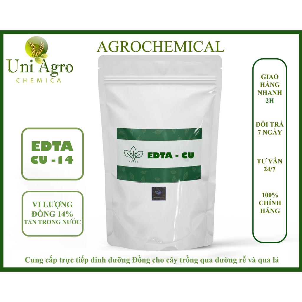 Vi lượng Đồng Cu - EDTA CU14% - tan hoàn toàn trong nước 100g