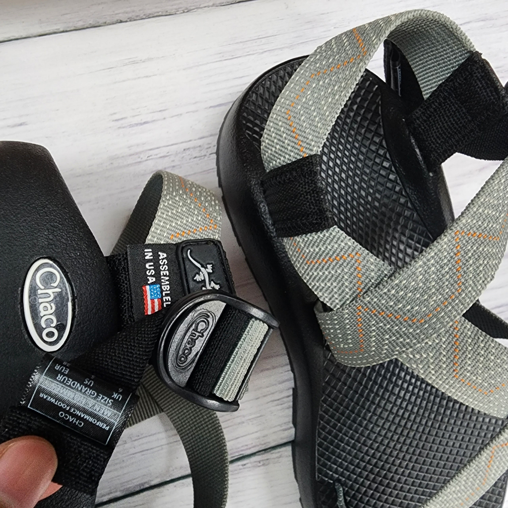 Giày sandal Đế Thơm Hương Quế Khử Mùi Mồ Hôi, Dép Chaco Mã Ghi Chỉ Cam Nhạt TG30