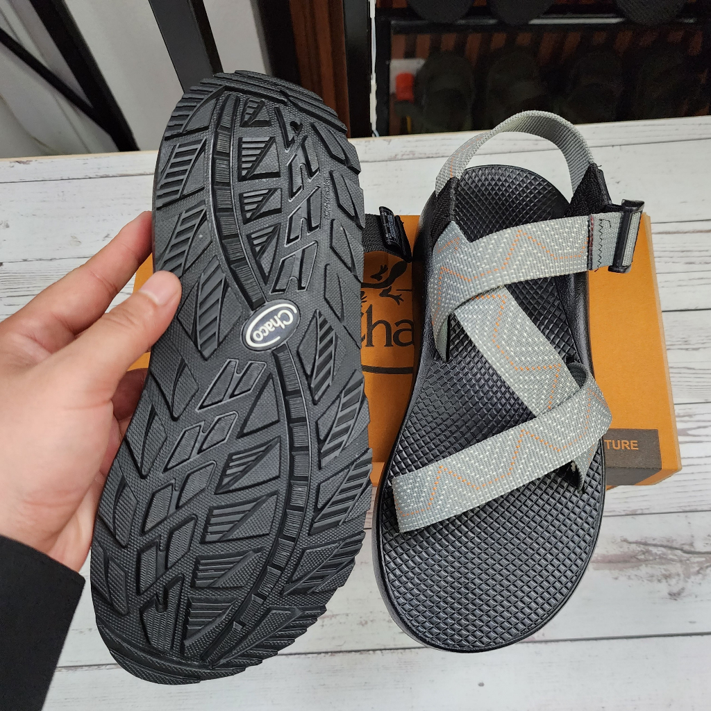 Giày sandal Đế Thơm Hương Quế Khử Mùi Mồ Hôi, Dép Chaco Mã Ghi Chỉ Cam Nhạt TG30