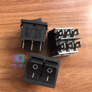 Công tắc bập bênh, công tắc on/off đôi 6a/12a 250v