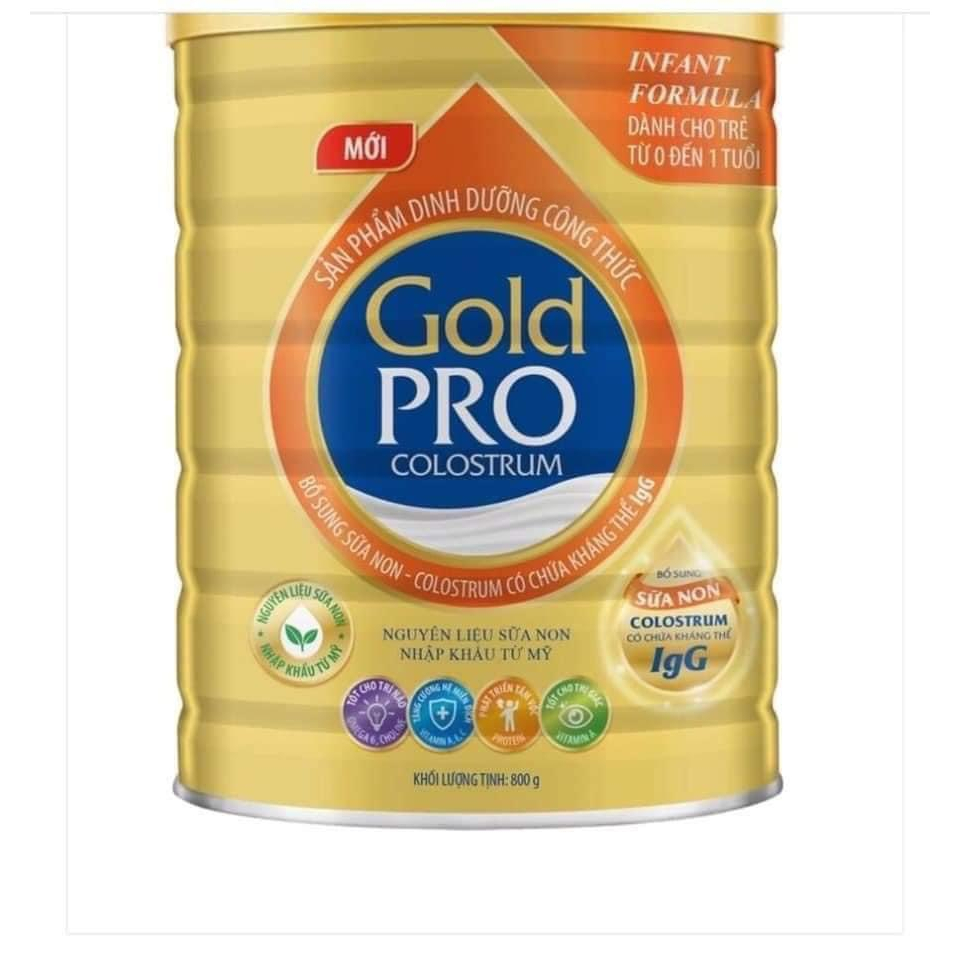 Sữa bột gold pro colostrum lon 800g  giá công ty 498k