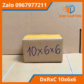 10 hộp carton10x6x6 - hộp đóng hàng, hộp ship cod 10x6x6