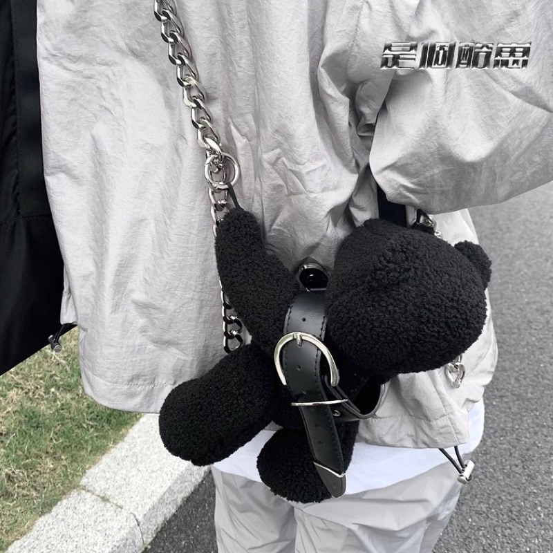 Túi đeo chéo hình gấu nhồi bông dễ thương