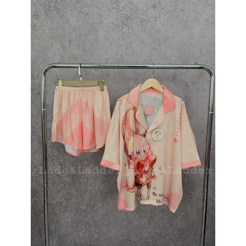 Bộ Ngủ Pijama mặc nhà xước đùi dơi hoạt hình dễ thương