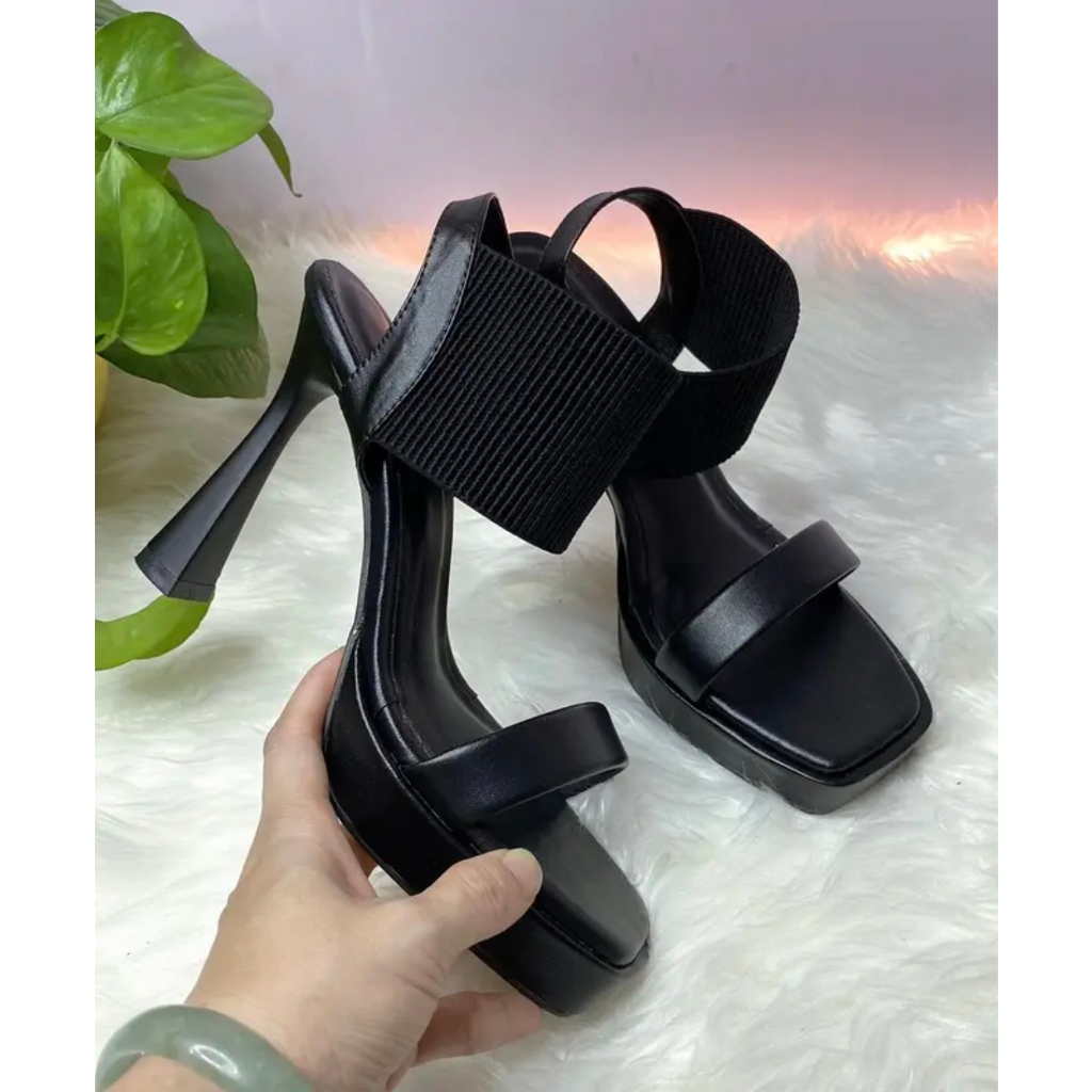 Dép cao gót phối thun cao 12cm siêu hot