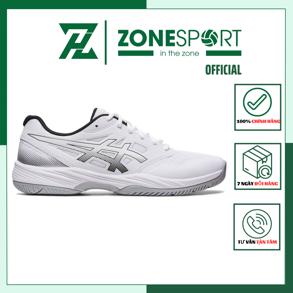 Giày Asics Gel Court Hunter 3 Trắng - Giày Bóng Chuyền, Cầu Lông, Tennis ôm chân tối ưu trọng lượng lớp lưới thoáng khí